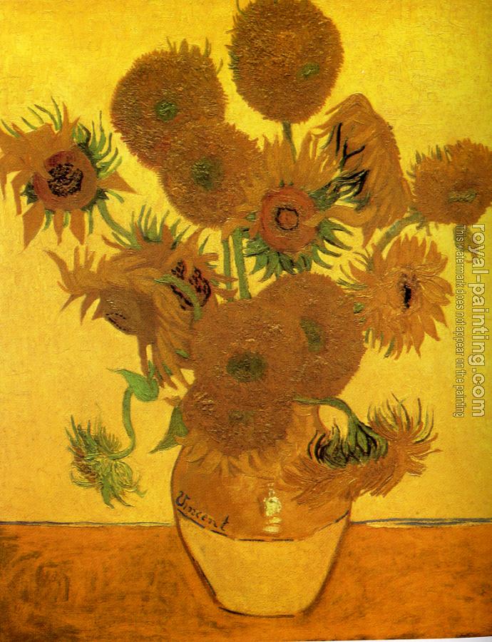 Vincent Van Gogh : Fourteen sunflowers in a vase